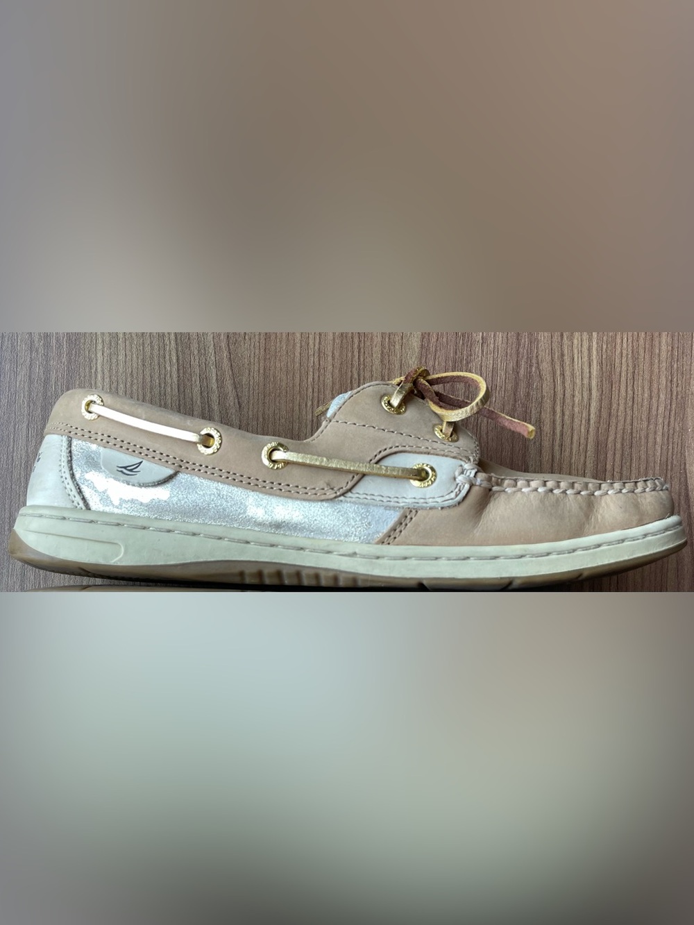 Sperry Top-Sider Angelfish Women's Boat Shoes Size 9.5M Tan Gold Metallic